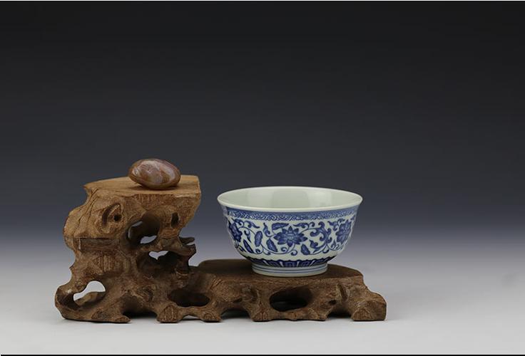 贵和祥高端青花茶杯珍藏手绘手工品茗杯 景德镇陶瓷功夫茶具茶碗